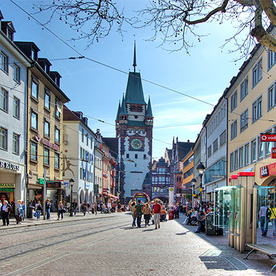 Einkaufsbummel in Freiburg im Breisgau